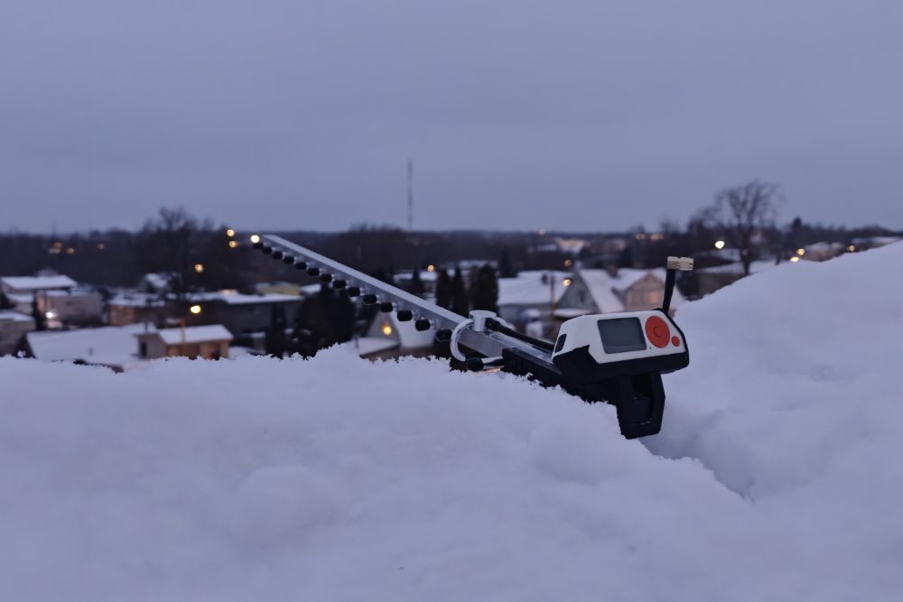 Town lights at dusk