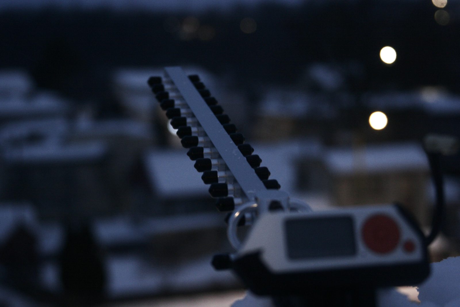 Flipper screen at blue hour