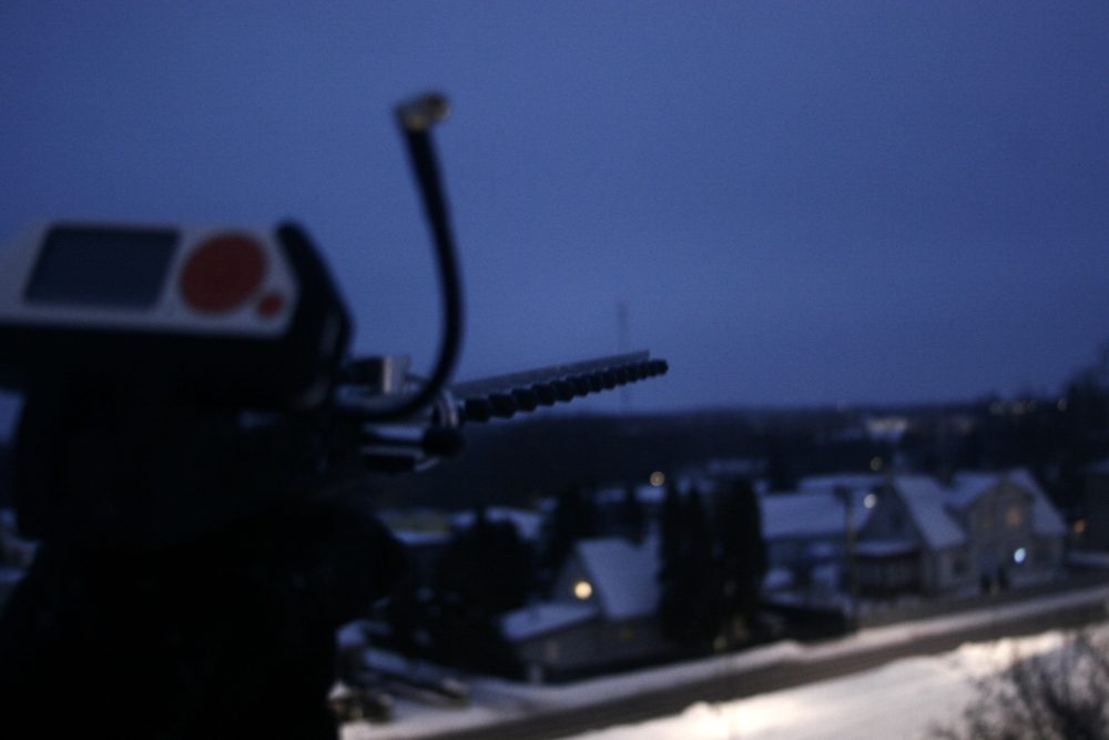 Low angle against the skyline